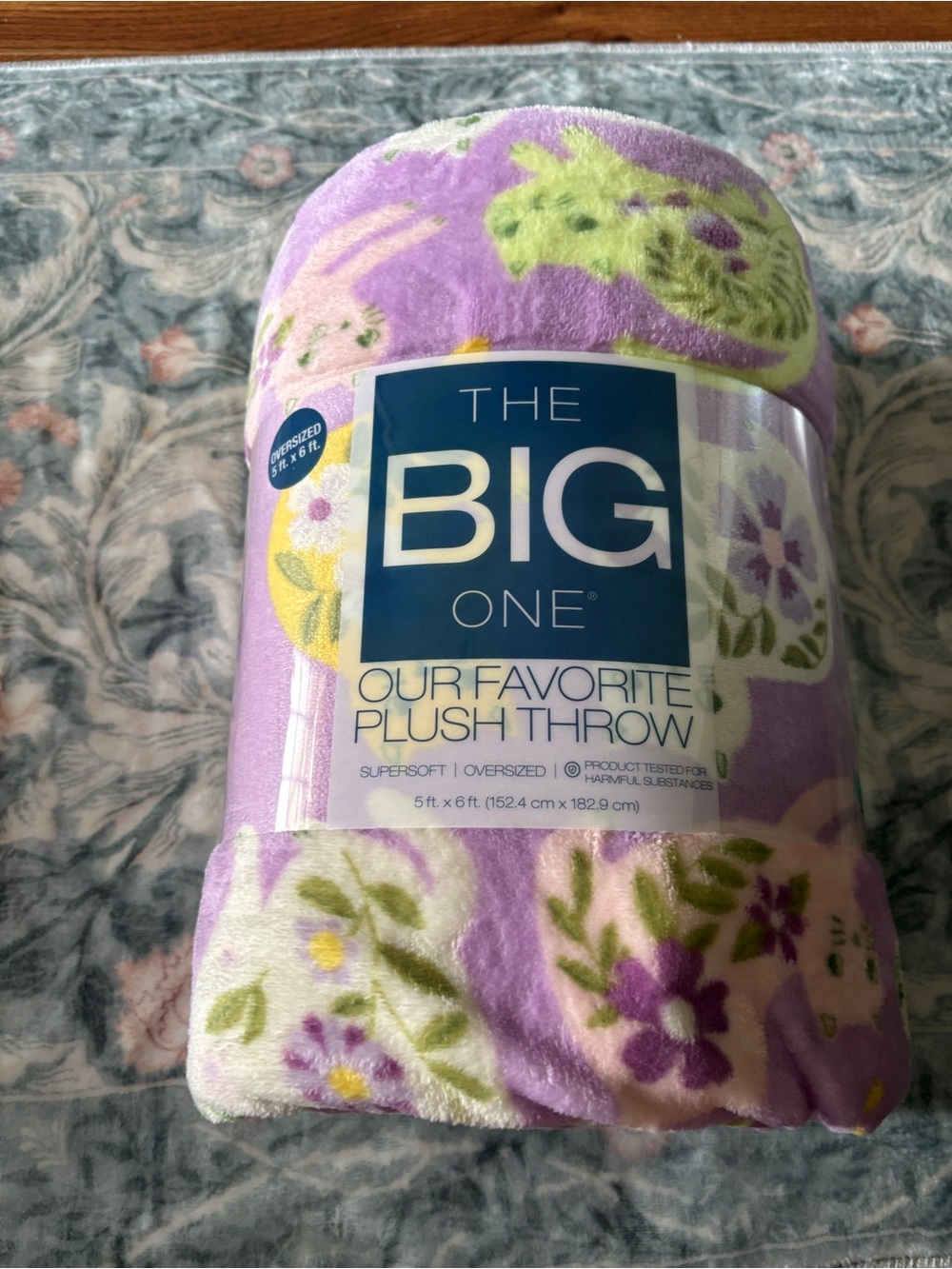 The Big One Plush Throw Blanket - Cats and Floral